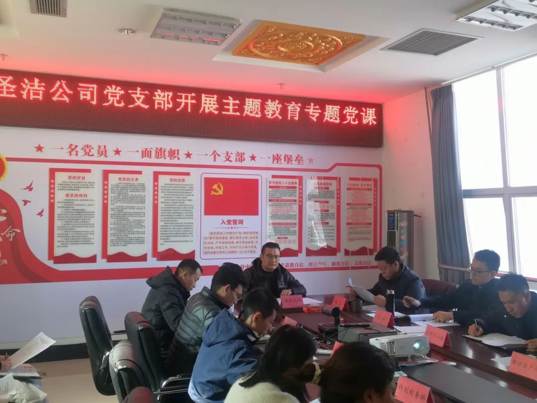市藍(lán)天圣潔公司黨支部開展主題教育專題黨課(圖2)